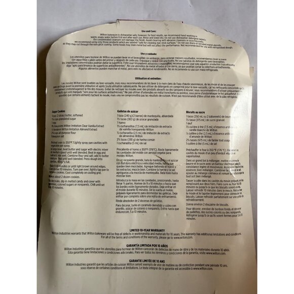 Wilton Cookie Spoons Pan 8 Cavities Non-Stick Baking Mold For Desserts & Drinks - Picture 6 of 6